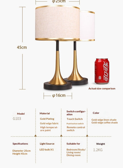 Lámpara de Mesa Minimalista con Sensor Táctil y Atenuador de Luz - Image 9
