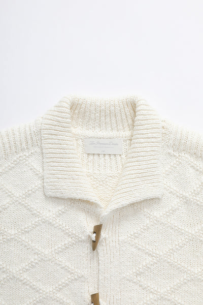 Chaleco Cardigan Tejido de Algodón con Textura Diamante - Image 22
