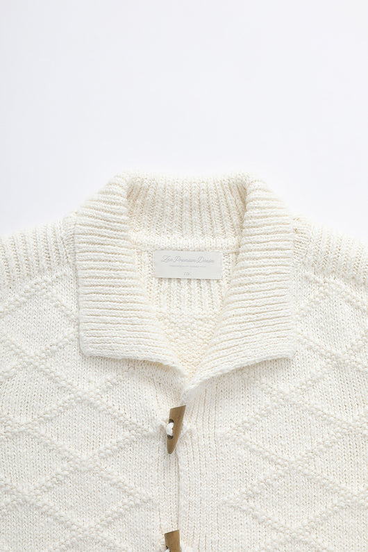 Chaleco Cardigan Tejido de Algodón con Textura Diamante - Image 22
