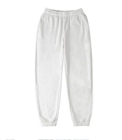 Pantalones Casuales de Algodón Terry Pesado para Hombre