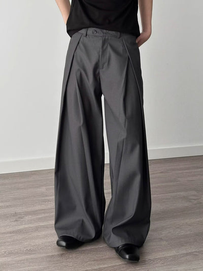 Pantalones Holgados Drapeados Hasta el Piso para Hombre - Image 13