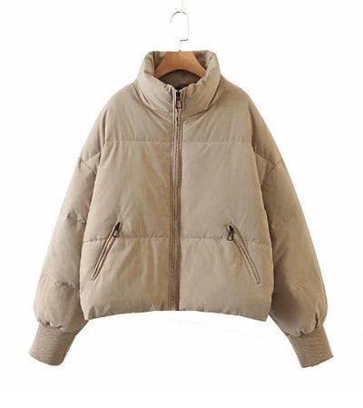 Chaqueta Acolchada Urban Leisure con Cuello Parado para Mujer - Image 23