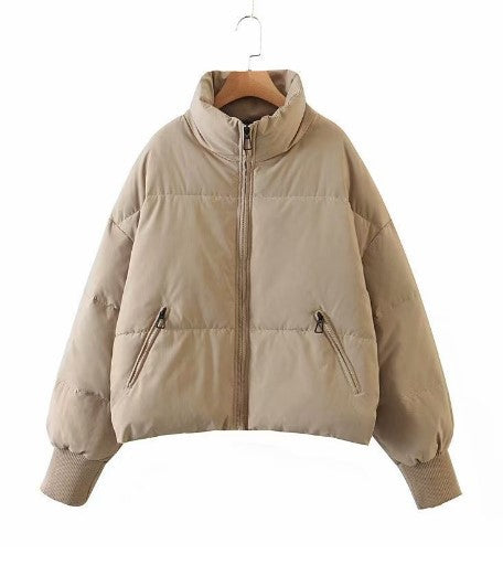 Chaqueta Acolchada Urban Leisure con Cuello Parado para Mujer - Image 23