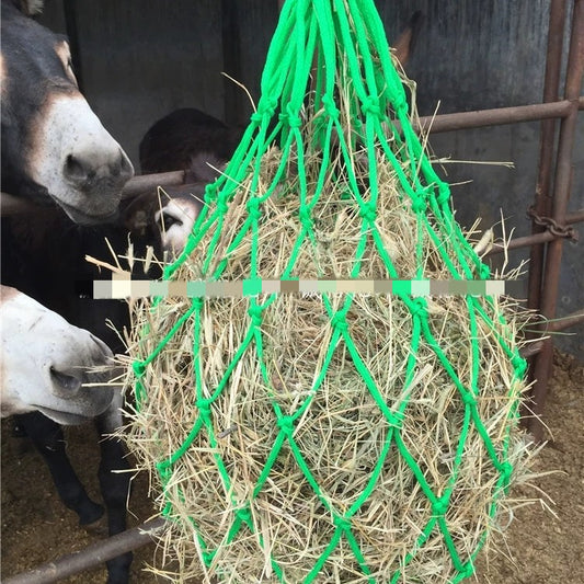 Bolsa de Alimentación con Bolsillos para Caballos - Red de Heno Portátil