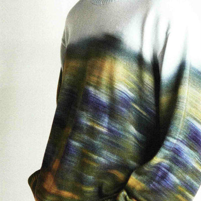 Sudadera con Capucha Unisex Estampado Floral Abstracto Azul - Image 2