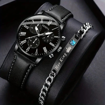 Reloj Pulsera de Cuero para Hombre - Diseño Moderno - Image 10