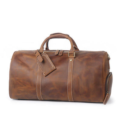 Bolsa de Viaje Cuero Vintage Crazy Horse - Equipaje Deportivo Versátil - Image 11