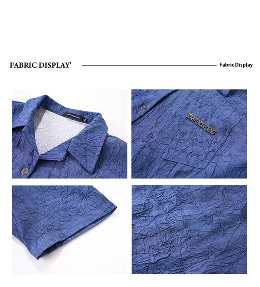 Camisa Texturizada Plisada de Diseño Exclusivo para Hombre - Image 14