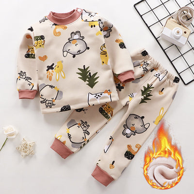 Conjunto de Ropa Térmica Infantil Plus Velvet - Abrigo Grueso