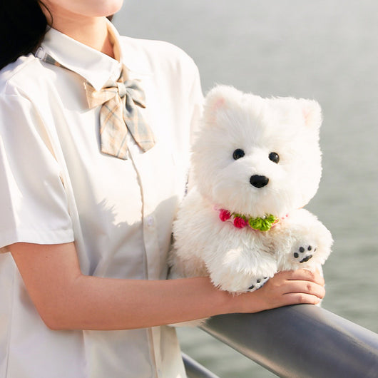 Peluche Perro West Highland Blanco Suave y Adorable - Image 4