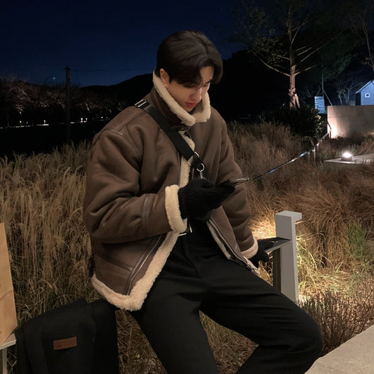 Abrigo de Invierno para Hombre con Lana de Cordero Integrada y Algodón Acolchado Reforzado - Image 4