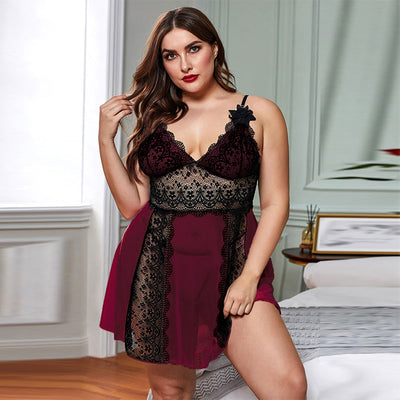 Camisón Sexy de Encaje con Tirantes Ajustables - Image 8