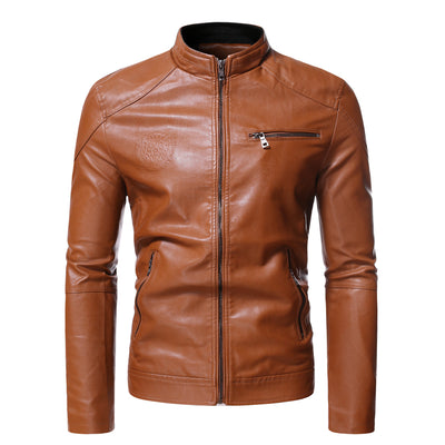 Chaqueta de Cuero PU Motociclista para Hombre - Estilo Punk Europeo con Diseño 3D Grabado - Image 5