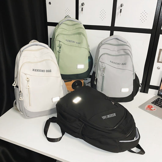 Mochila Escolar de Gran Capacidad con Diseño Casual y Coordinado - Image 11