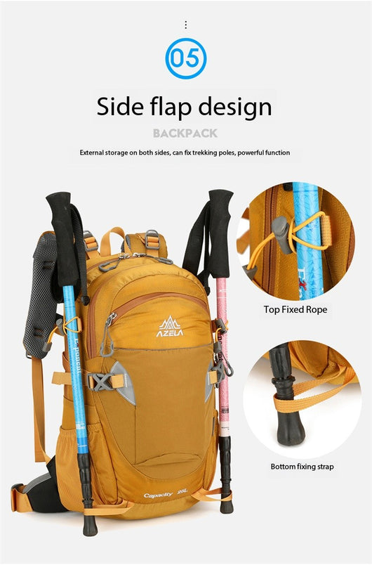 Mochila de Senderismo AZELA Gris - Mochila Multifuncional para Camping y Aventuras - Image 24