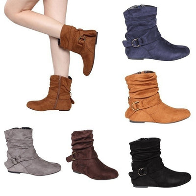 Zapatos de Ante con Punta Redonda - Colección Nueva Temporada Europa y América - Image 6