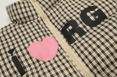 Chaqueta Corta de Algodón Estilo Retro Americano a Cuadros - Image 12