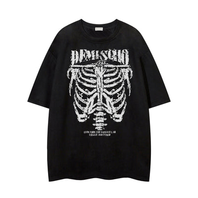 Playera de Ante con Estampado Calavera Oscura para Hombre - Image 27
