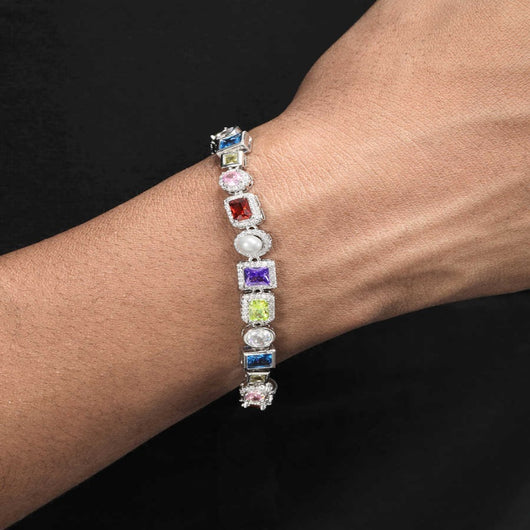 Pulseras de Circón Colorido para Hombre y Mujer