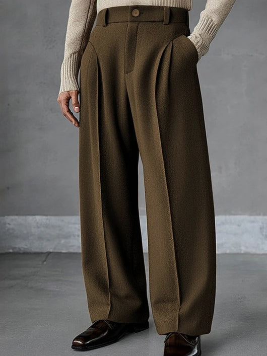Pantalones Machete de Cintura Alta y Pierna Ancha para Hombre - Image 15