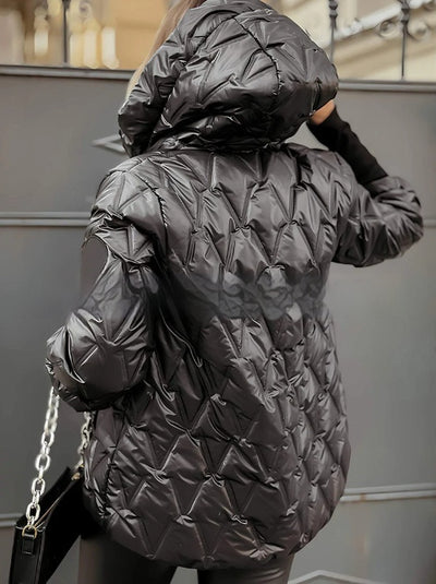 Chaqueta Suelta con Capucha y Parches de Algodón para Hombre y Mujer - Image 11