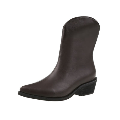 Botas Martin de Tacón Grueso y Punta Afilada para Primavera y Otoño - Image 8