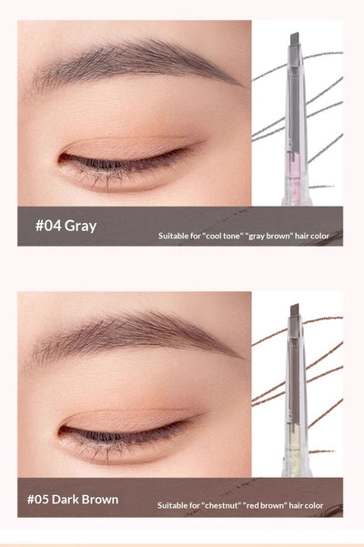 Lápiz de Cejas Doble Punta Ultrafino Impermeable de Larga Duración - Image 18
