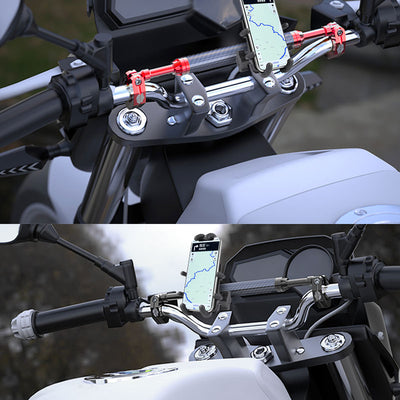 Manillar de Aluminio y Fibra de Carbono para Motocicleta con Barra de Equilibrio - Image 2