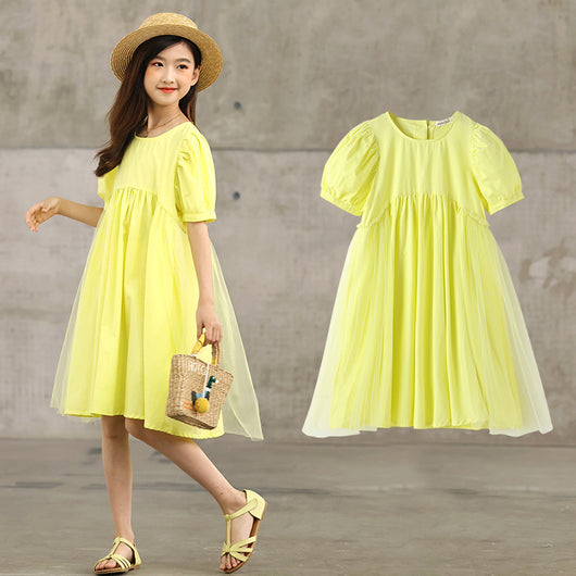 Vestido Niña Verano Algodón Falda Larga Bajo la Rodilla - Image 5