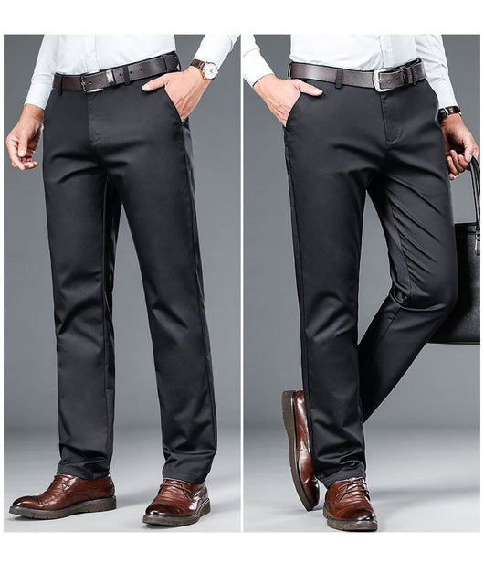 Pantalones de Vestir Hombre Corte Recto Ajuste Suelto con Elastano - Image 14