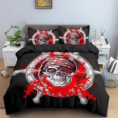 Juego de Edredón Gótico con Estampado de Calaveras - Image 12