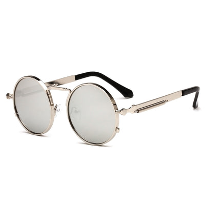 Gafas de Sol Redondas Punk con Resorte para Hombre y Mujer