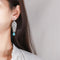 Aretes Grandes Gota de Agua Retro con Colores Degradados