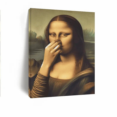Póster de Arte Mona Lisa Contemporáneo con Gesto Humorístico - Image 4