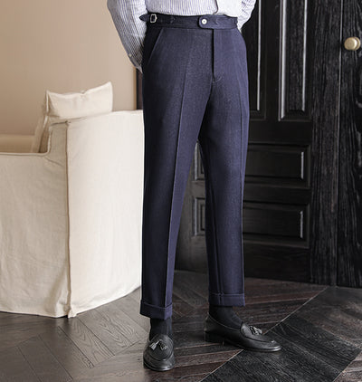 Pantalones de Vestir Elásticos Napolitanos sin Planchado para Hombre - Image 13
