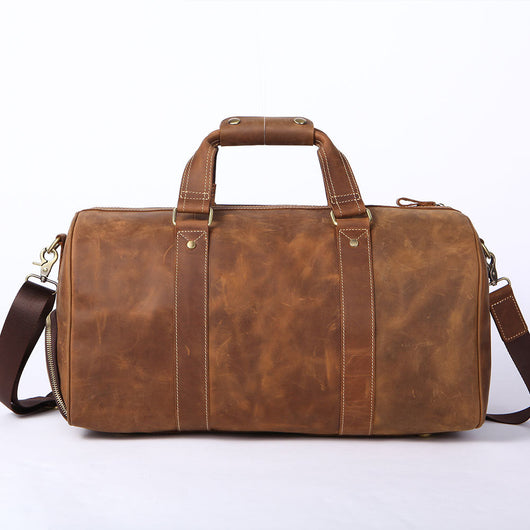 Bolsa de Viaje Vintage en Cuero Crazy Horse para Hombre - Image 5