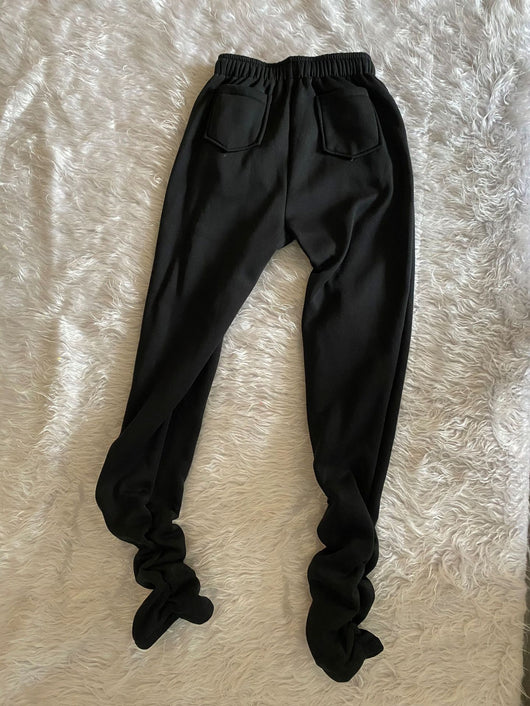 Pantalones Casuales Gruesos con Efecto Apilado para Mujer - Image 27