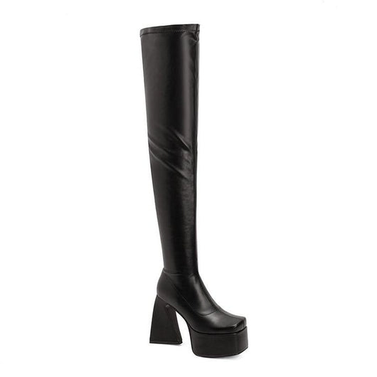 Botas Over Knee con Plataforma y Tacón Chunky - Stretch Cómodo - Image 16