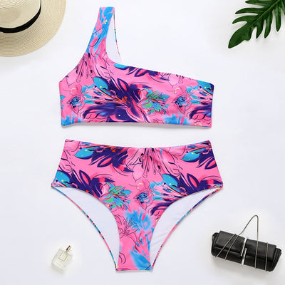 Bikini Asimétrico Tie-Dye Multicolor con Diseño Abierto - Image 4