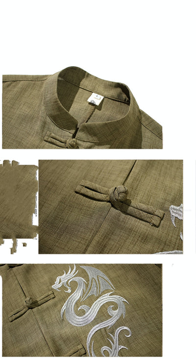 Camisa Hanfu Oversized de Seda Helada con Botones de Rana - Estilo Tradicional Moderno - Image 10