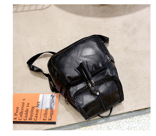 Mochila de Cuero PU con Flecos para Mujer - Estilo Casual y Funcional - Image 10
