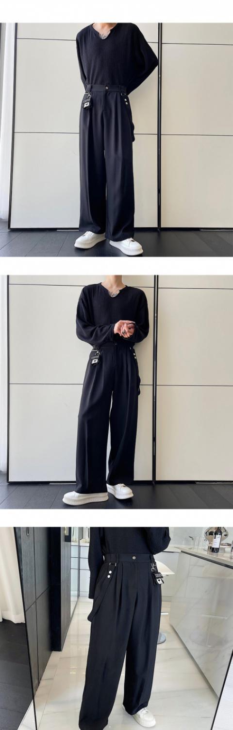 Pantalones Casuales Holgados para Hombre con Pierna Ancha y Caída Larga - Image 12