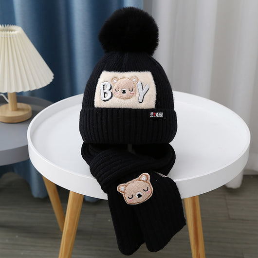 Gorro y Bufanda Tejida para Bebé - Conjunto Osito Calientito - Image 38