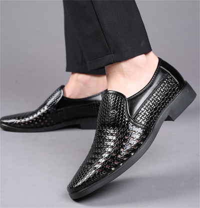 Zapatos de Cuero Ejecutivos Transpirables con Diseño Hueco Fresco para Hombre - Image 11