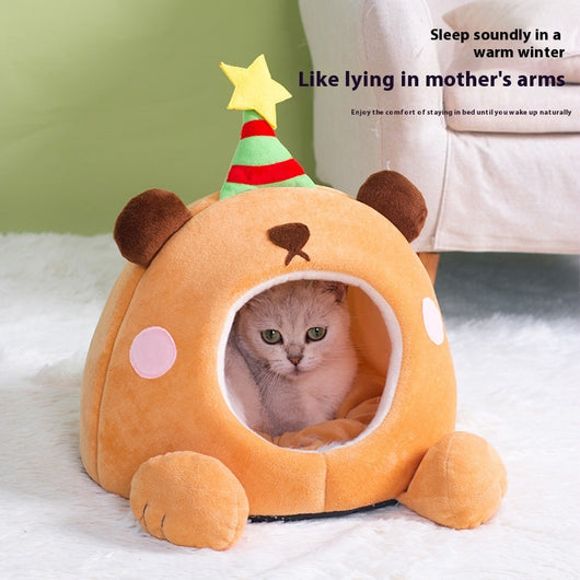 Cama Gato Estrella de la Suerte - Nido Cálido para Todas las Estaciones - Image 2