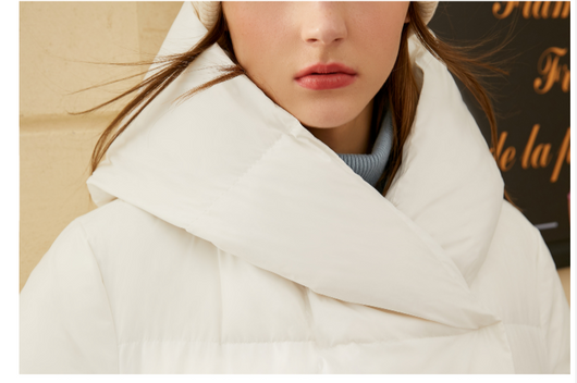 Chaqueta de Plumas de Pato Blanca con Capucha Ligera - Image 8