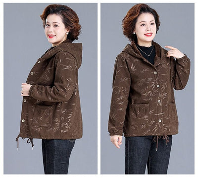 Abrigo Acolchado con Capucha para Mujer Madura - Chaqueta Térmica Forrada en Fleece - Image 30