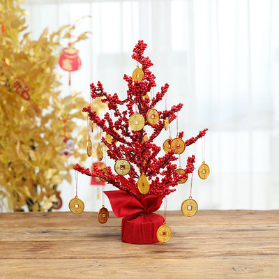 Árbol de Navidad Miniatura de Escritorio con Adornos Pequeños - Image 18