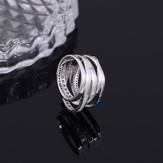 Anillo de Moda Enchapado con Incrustaciones Europeas y Estadounidenses - Image 14