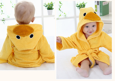Bata de Baño Infantil con Capucha - Toalla Modelo Animales Lindos en Algodón - Image 27